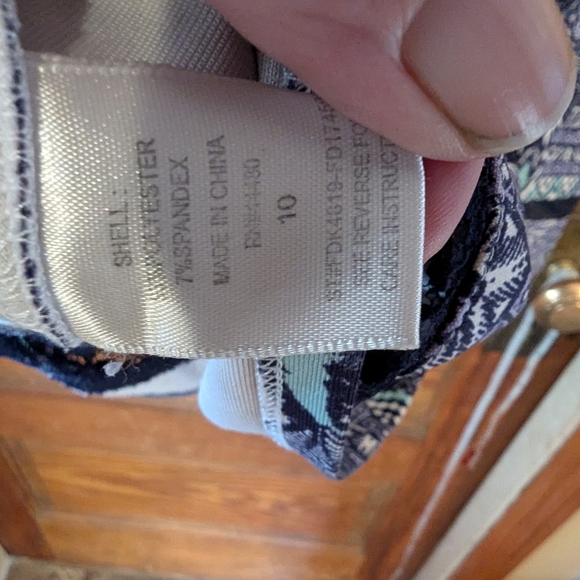 Shellys London Blue and Purple Fit and Flare Dress with Scoop Neck - Picture 8 of 10